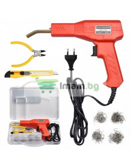 Пистолет за лепене на пластмаса StapleMaster, 50W + 200 скоби